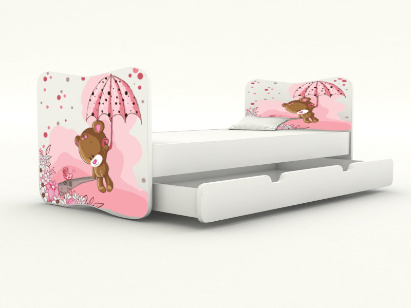 Becks posteľ bez bočnice + úložný priestor Girl Teddy